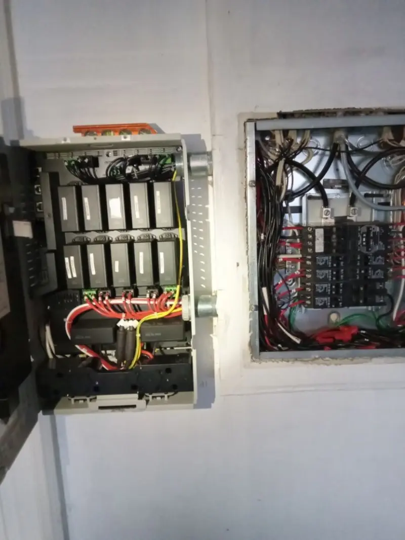 Electrical panel upgrade completed for Security Camera Wiring in Grandview